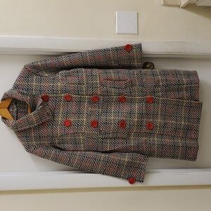 😍Vintage wool women's coat size unknown fits M "see measurements "